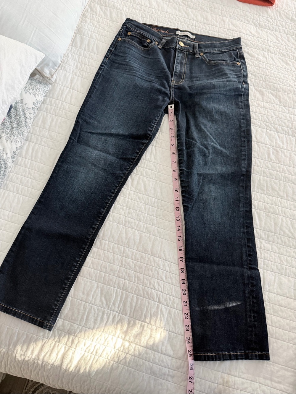 Tory Burch Pardon My French Dark Wash Denim Jeans Size 27 - Picture 9 of 11